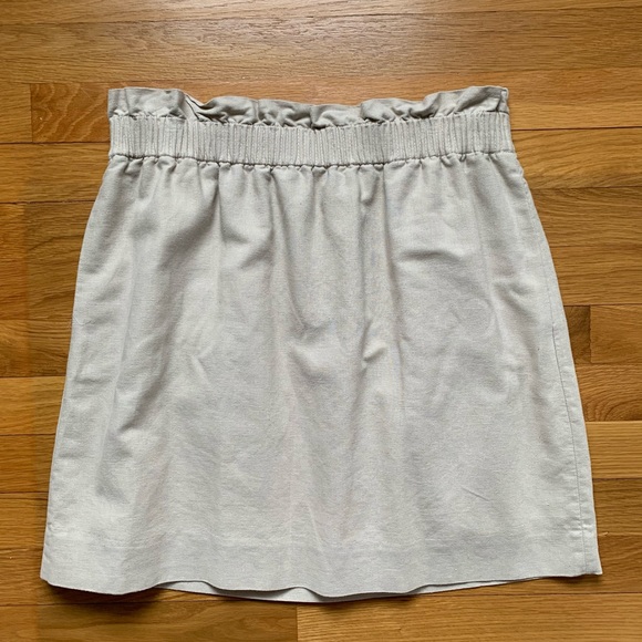 J. Crew Tan City Mini Linen Elastic Waist Skirt - Picture 4 of 10